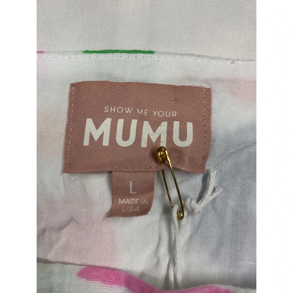 Show Me Your Mumu Tara Crop Top Women’s L Multicolor Boho Primary Paradise NWOT - Picture 3 of 9